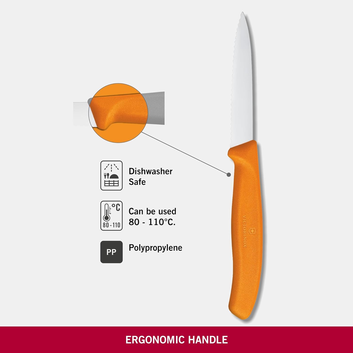 Swiss Classic Wavy Paring Knife Orange 8cm boatyardmalaysia