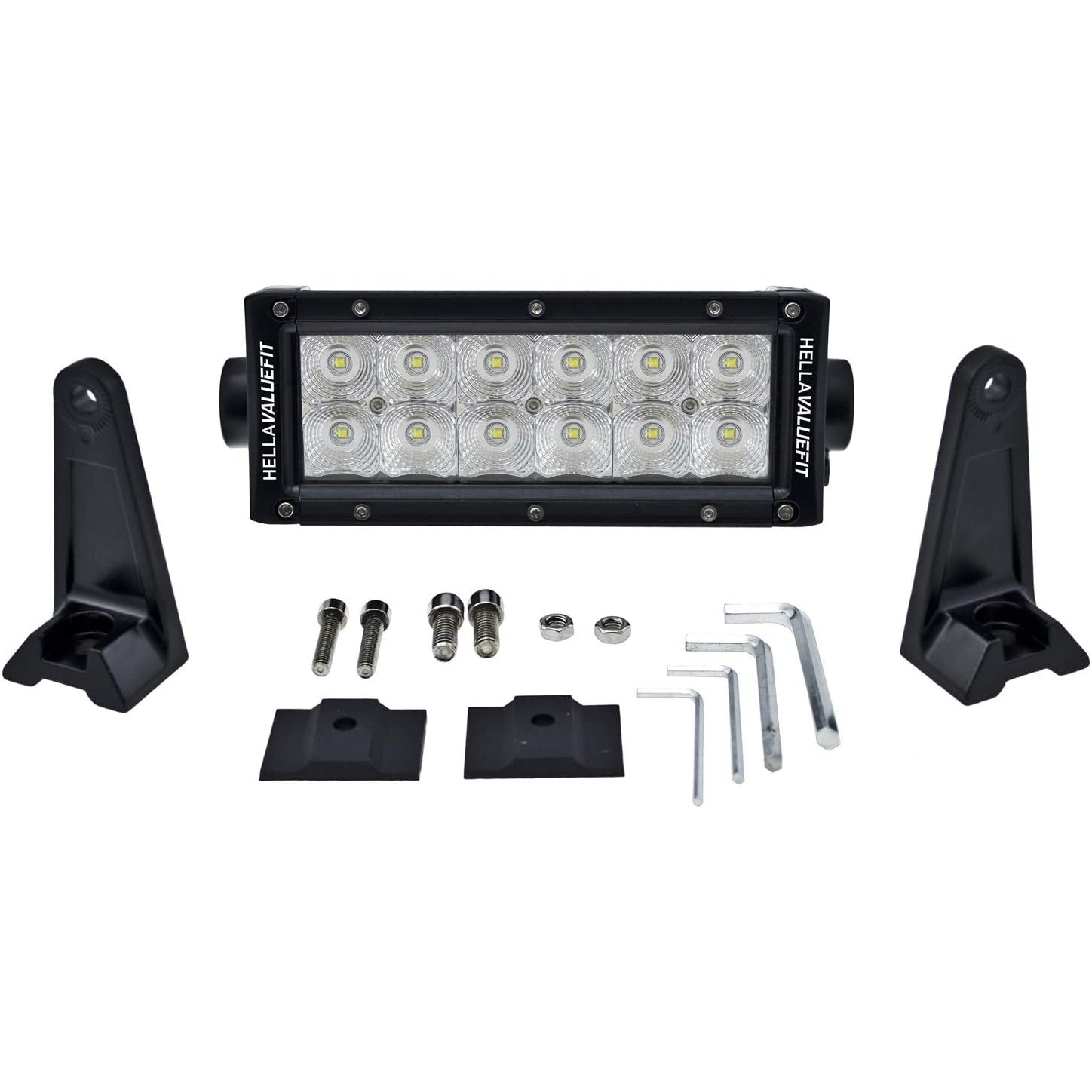 Value Fit Sport Series 12 LED Flood Light Bar - 8" - Black boatyardmalaysia