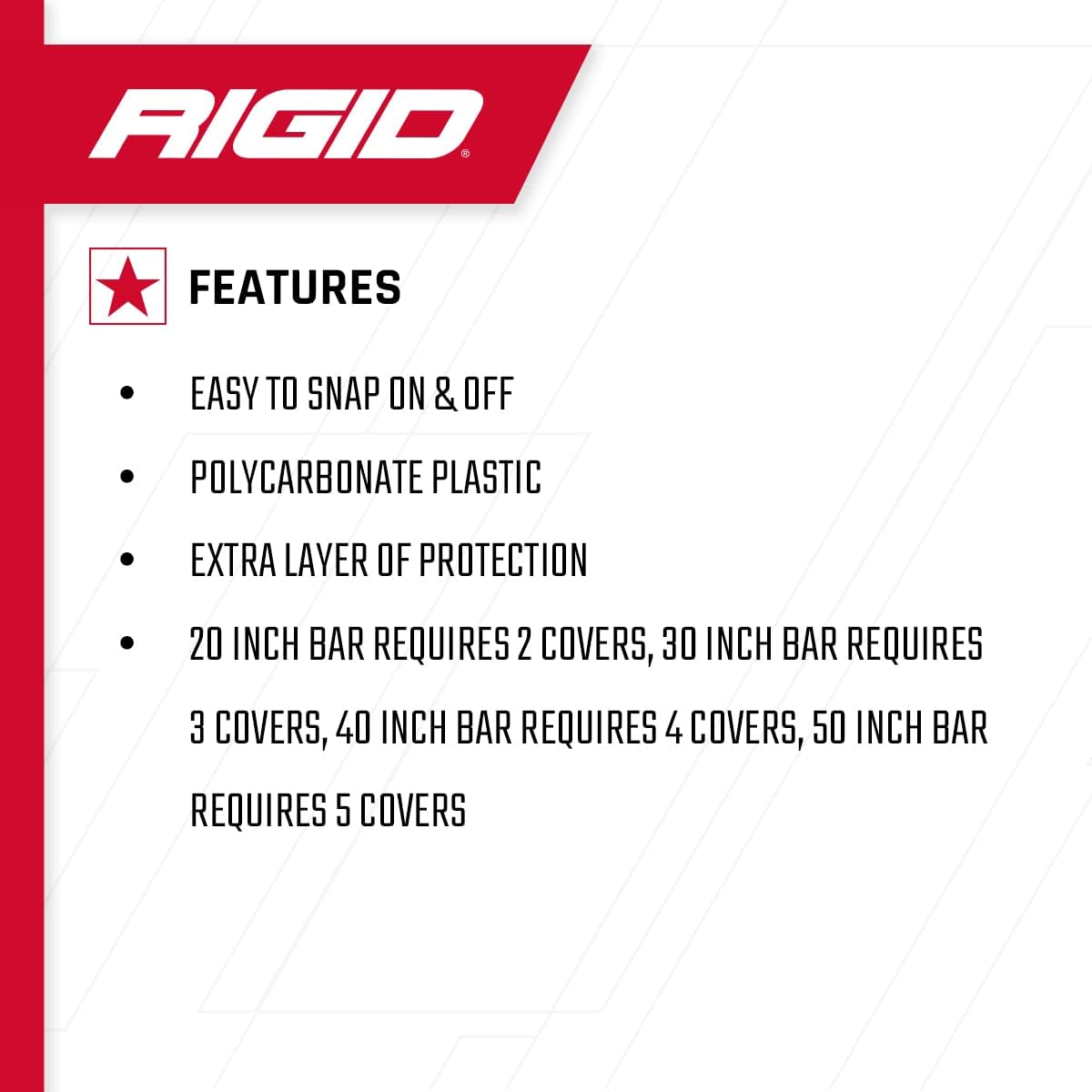 Rigid Industries E-Series 10" Cover - Boatyard Malaysia