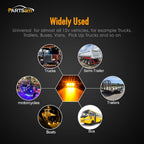 Boatyard Malaysia Partsam 2PCS 3 LED Truck Trailer Front Rear LED Side Marker Lights indicaotor Lamp Sealed & Waterprof Surface Mounted Installation Amber 3.9" - Boatyard Malaysia