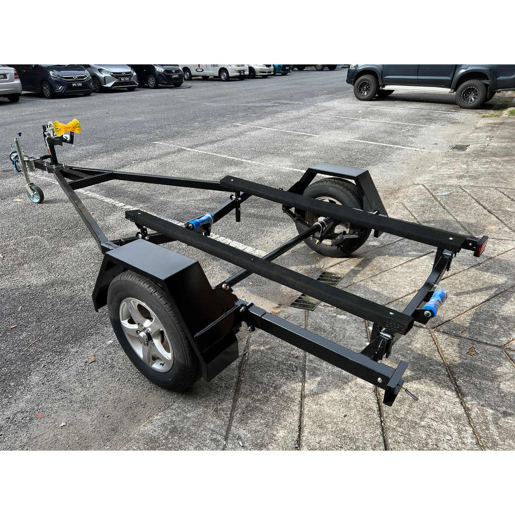 TMC Steel Trailer 12-14ft w/o Braking System None Galvanized - Boatyard Malaysia