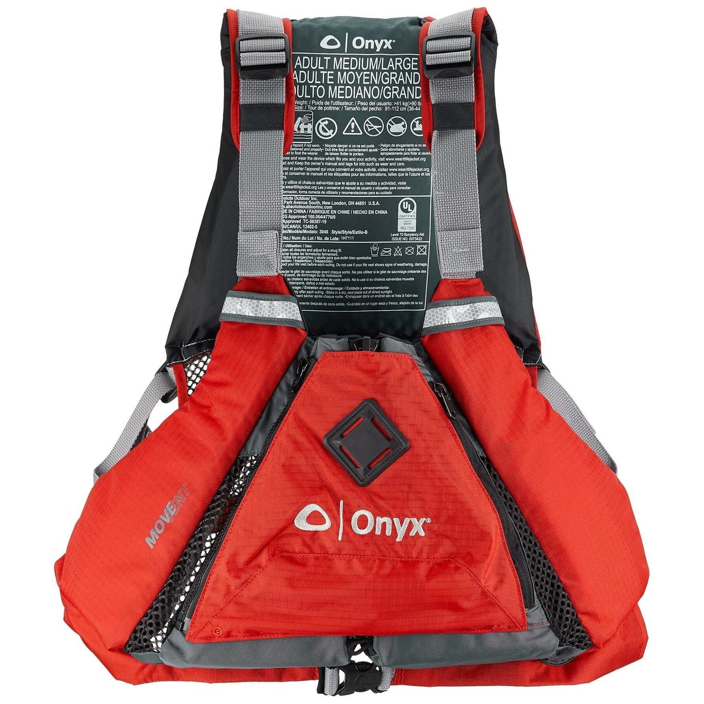 Onyx Movevent Torsion Vest - Red - S/SX Size boatyardmalaysia