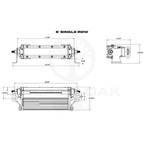 Black Oak Led Black Oak 6" Single Row 5W Combo BLACK - Boatyard Malaysia