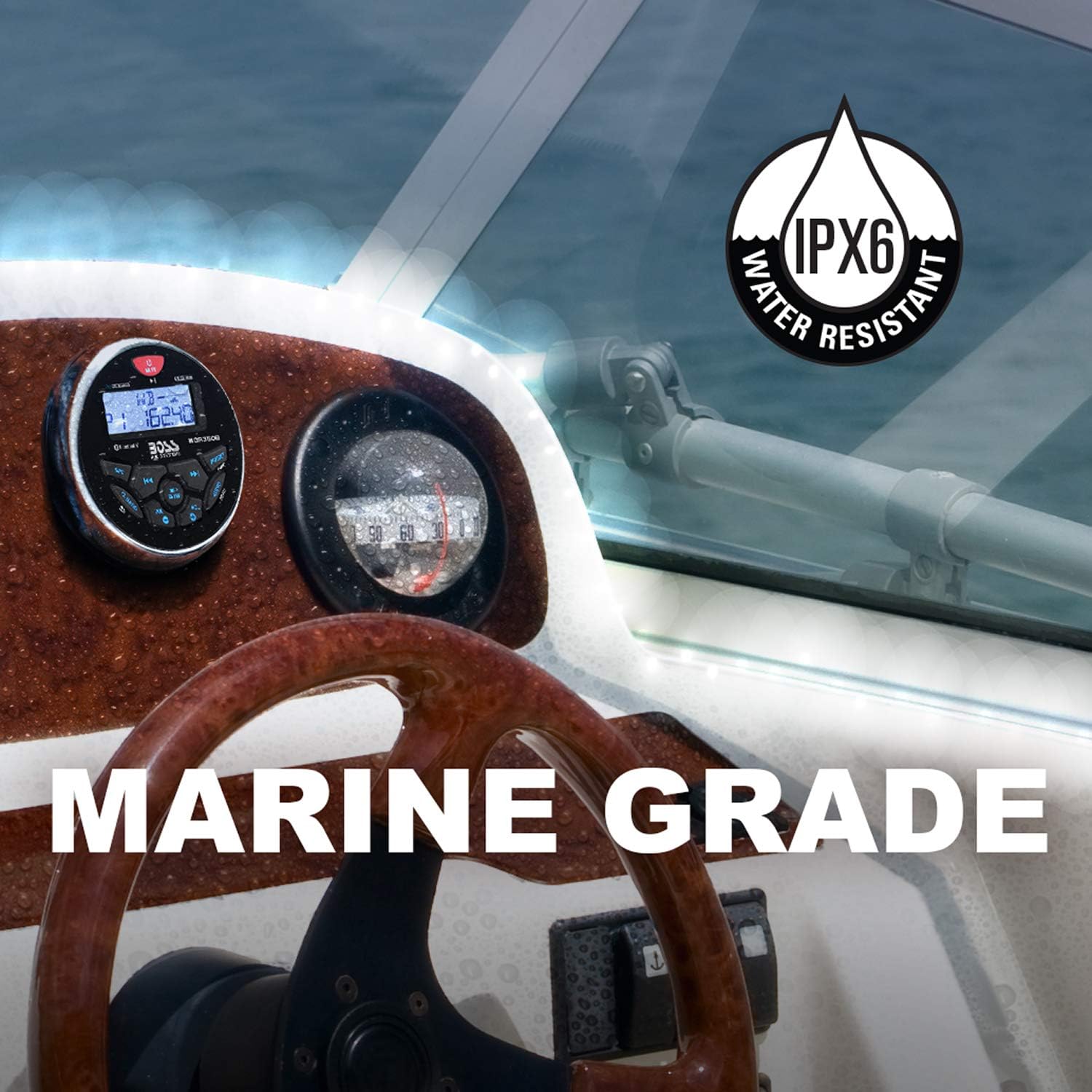 MGR350B Marine Gauge Style Mp3/am/fm/radio boatyardmalaysia