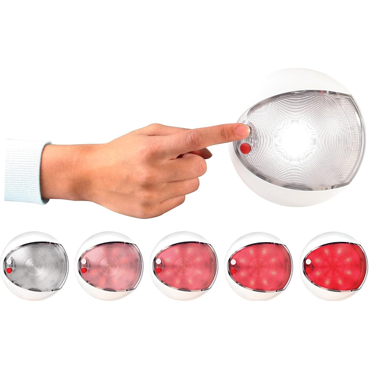 Hella Marine Red / White EuroLED Touch Lamps - Boatyard Malaysia