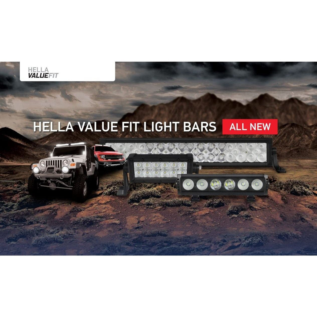 Hella Marine Value Fit Mini 6 LED Flood Light Bar - Black - Boatyard Malaysia