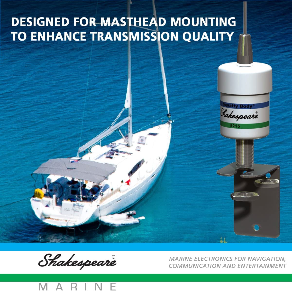 Shakespeare AIS 5215-AIS 36" Squatty Body Antenna For Sailboats - Boatyard Malaysia