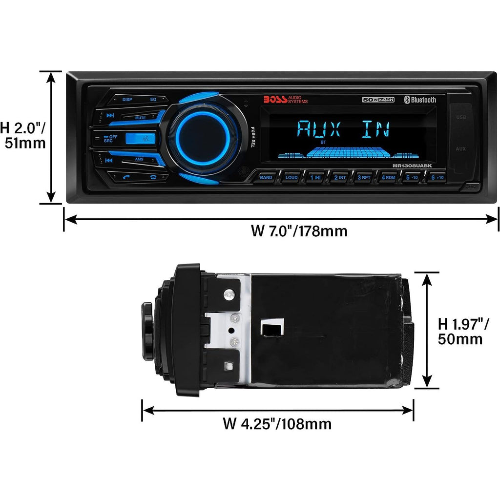Boss Audio MR1308UABK Mp3 Am/fm Usb/sd Aux In Wireless - Boatyard Malaysia
