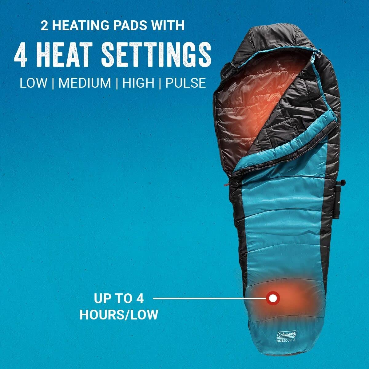 OneSource Heated Sleeping Bag & Rechargeable Battery boatyardmalaysia