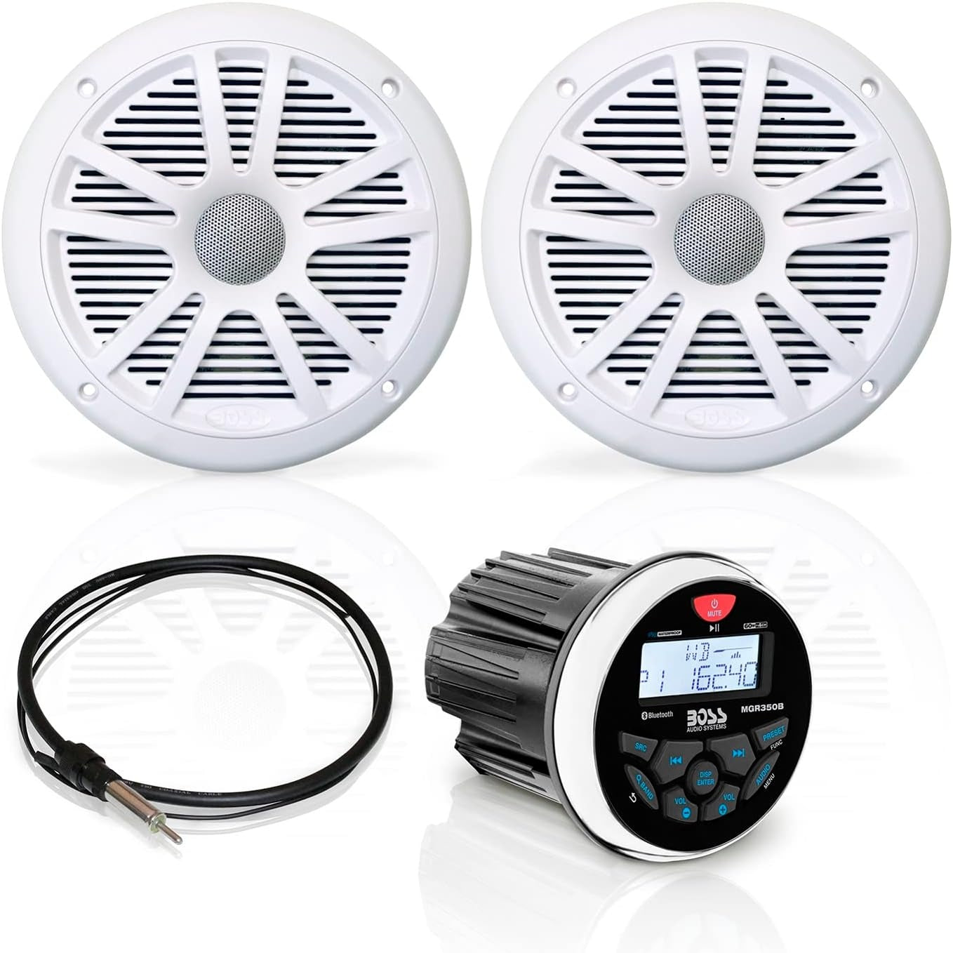 Boss Audio MCKGB350W.6 Combo Kit Gauge Style Radio Pair 6.5 - Boatyard Malaysia