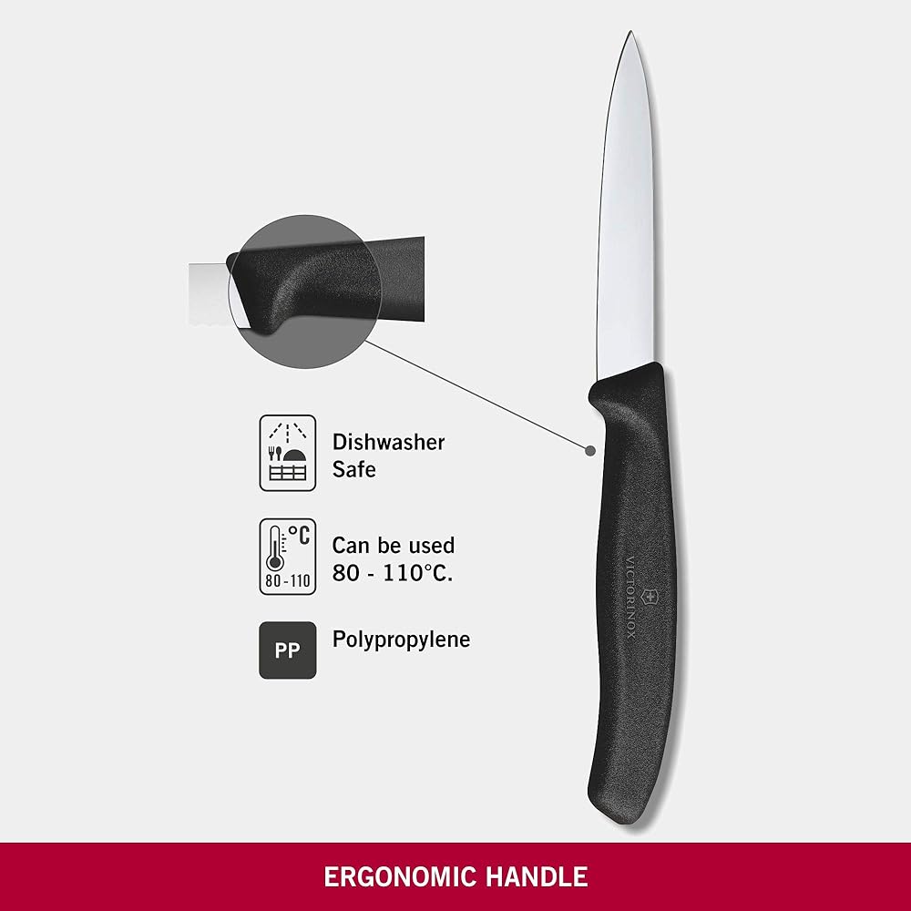 Swiss Classic Paring Knife Black 8cm boatyardmalaysia