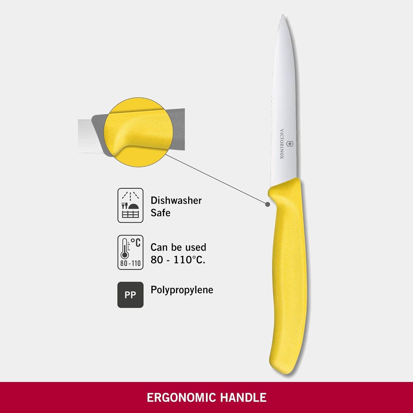 Swiss Classic Wavy Paring Knife Yellow 10cm boatyardmalaysia