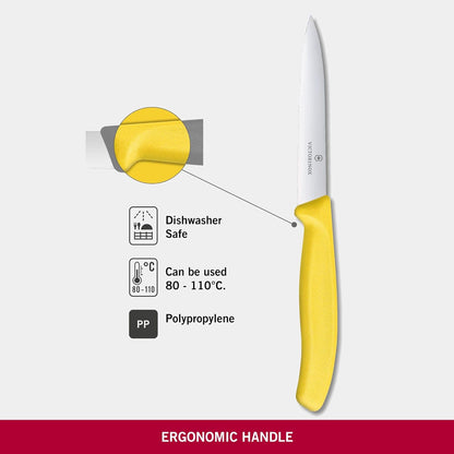 Swiss Classic Wavy Paring Knife Yellow 10cm boatyardmalaysia