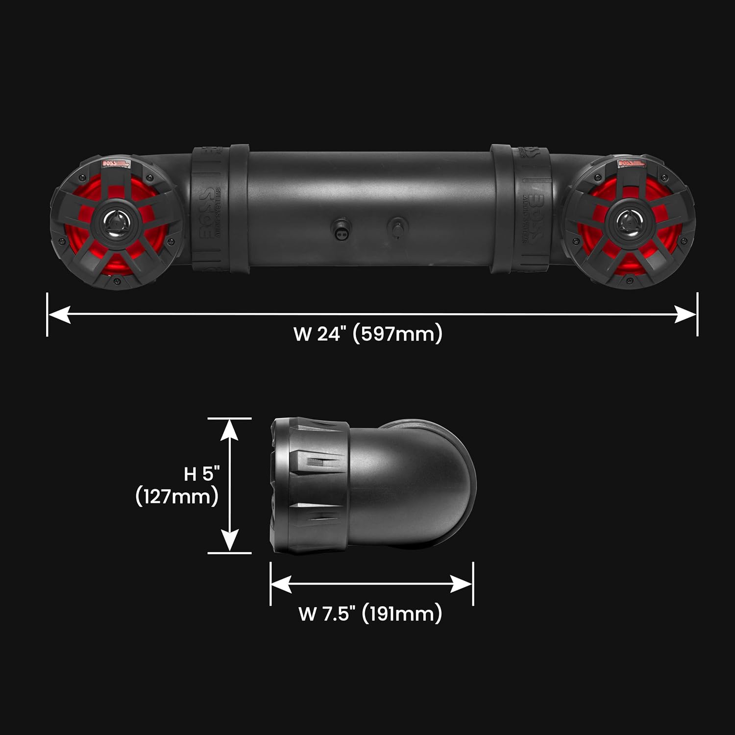 Boss Audio Utv4brgb Amplified All Terrain Sound System W/ 4" boatyardmalaysia