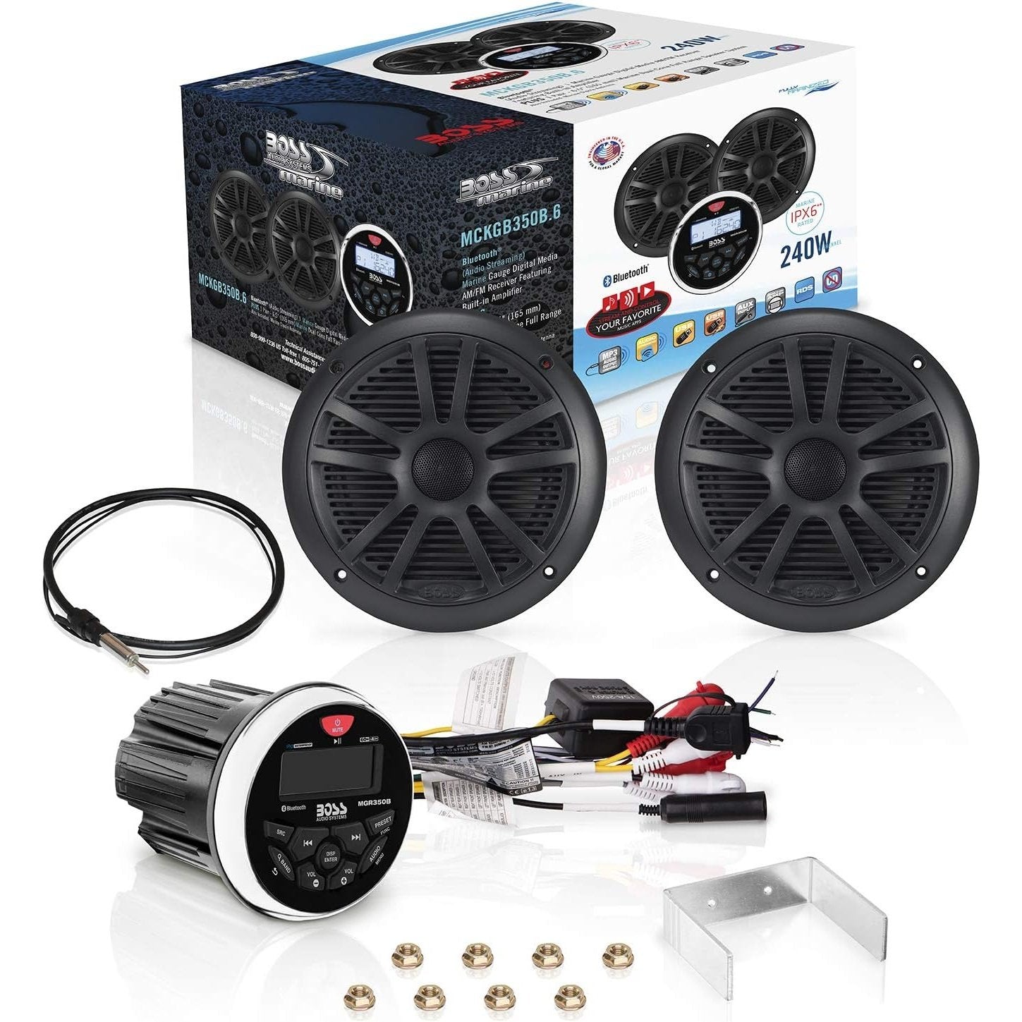 Boss Audio MCKGB350B.6 Combo Gauge Style Stereo Pair - Boatyard Malaysia