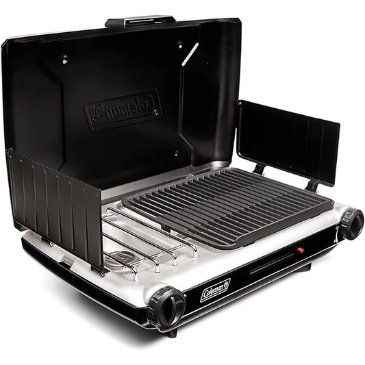 Tabletop Propane Gas Camping Grill/Stove, 2-Burner
