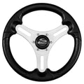 SCHMITT MARINE Torcello Lite 13" Wheel - Black Polyurethane Wheel w/Silver Spokes & Black Cap- 3/4" Tapered Shaft - Boatyard Malaysia