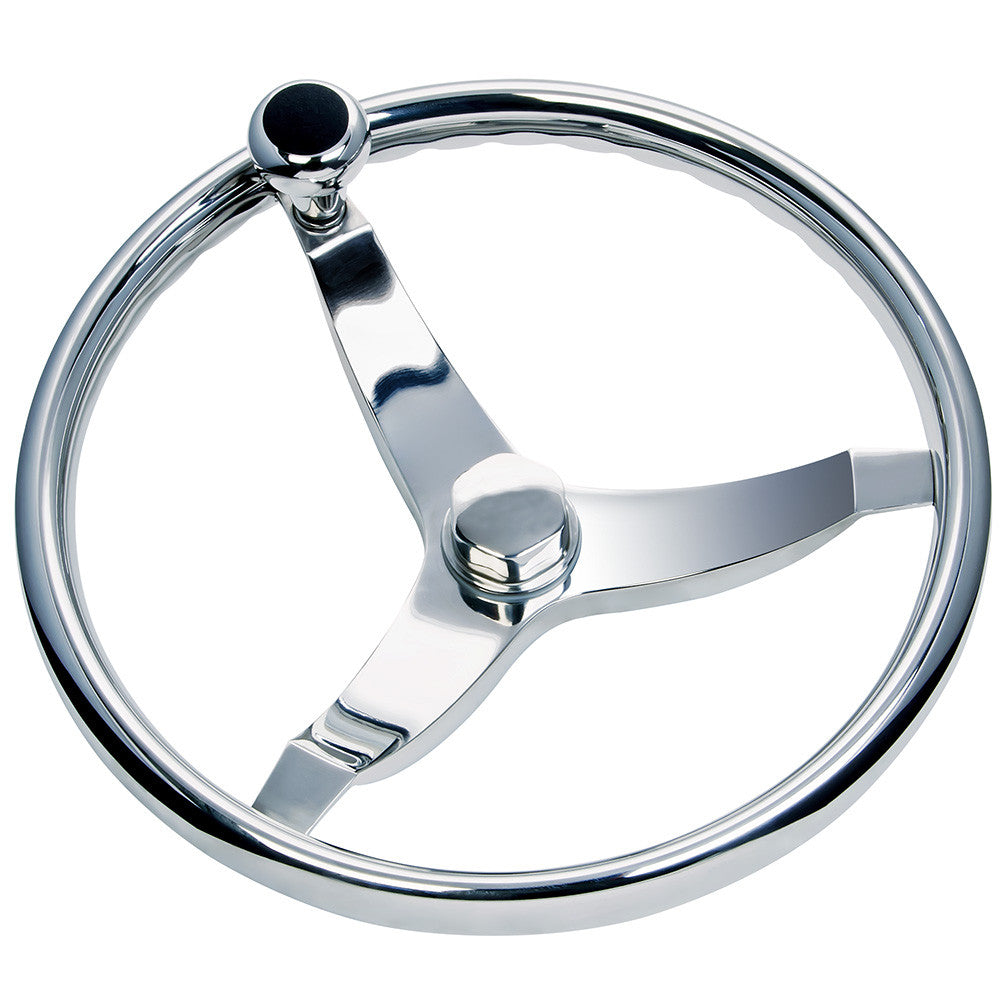 Vision FX Model 714 - 13.5" Wheel w/Knob & Finger Grip - 3/4" Tapered Shaft w/Faux Nut - 1/2" & 3/4" Adapters