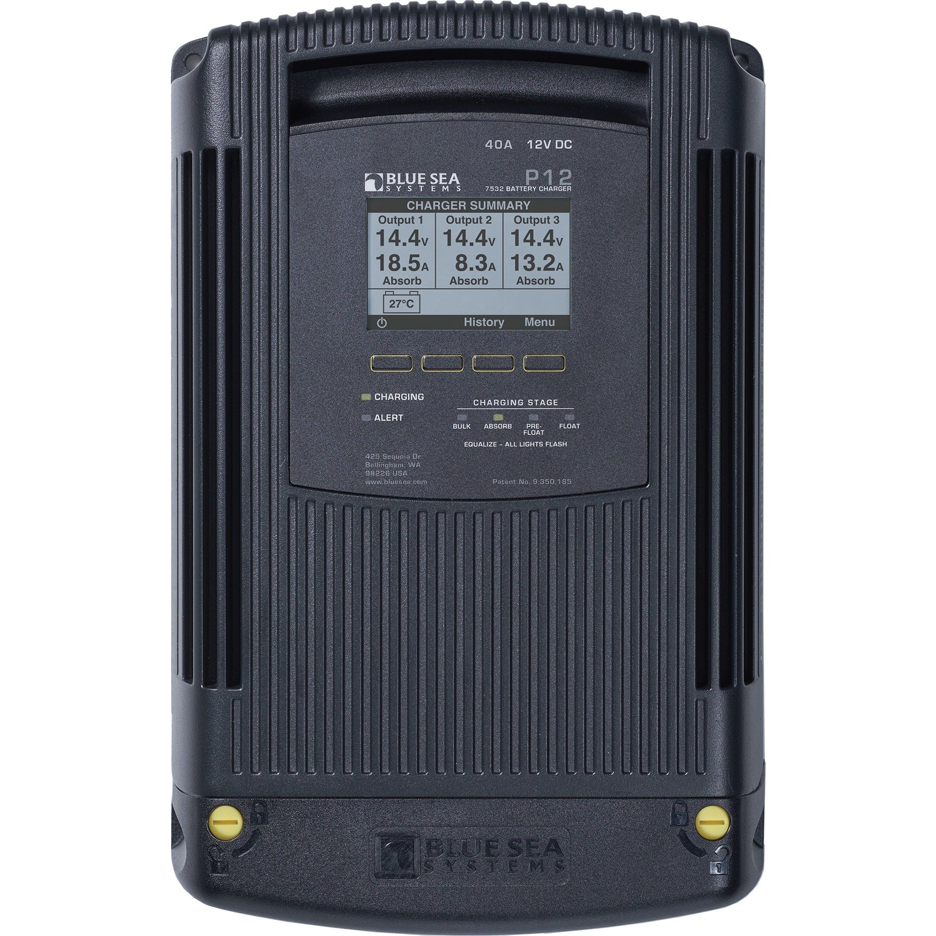 Blue Sea System 7532 P12 GEN 2 BATTERY CHARGER 40 AMP 3 BANK - Boatyard Malaysia