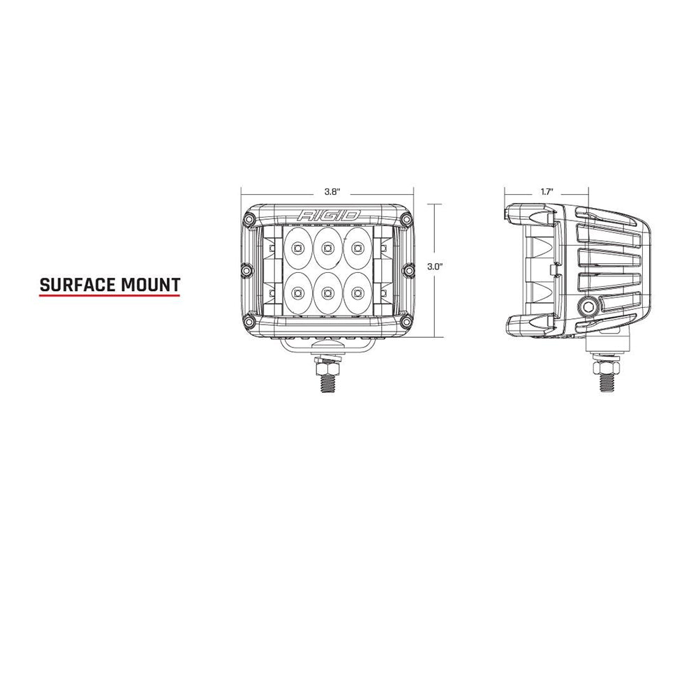 Rigid Industries D-SS Series Pro Spot Surface Mount - Boatyard Malaysia