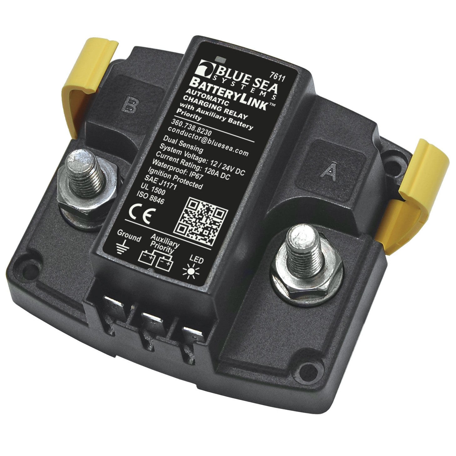 Blue Sea System 7611 DC BATTERYLINK AUTOMATIC CHARGING RELAY 120A - Boatyard Malaysia