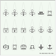 Blue Sea System 7902 BATTERY SWITCH LABEL KIT - Boatyard Malaysia