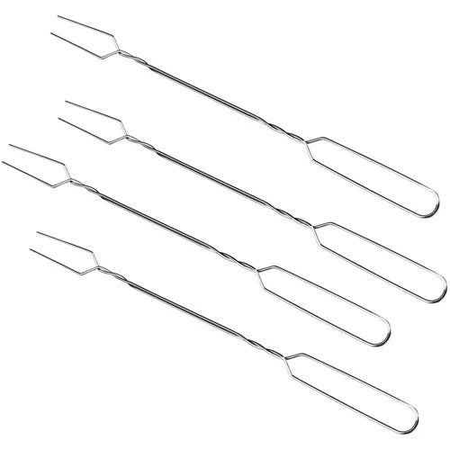 20-Inch Metal Skewer Toaster Forks, Set of 4