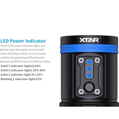 XTAR D30 4000 4000L MULTI COLOUR DIVING VIDEO FLASHLIGHT boatyardmalaysia