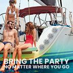 Boss Audio MCK508WB.64S Package W/MR508UABW Stereo - 2-Pair MR6W Speakers & MRC5 Enclosure & Antenna - Boatyard Malaysia