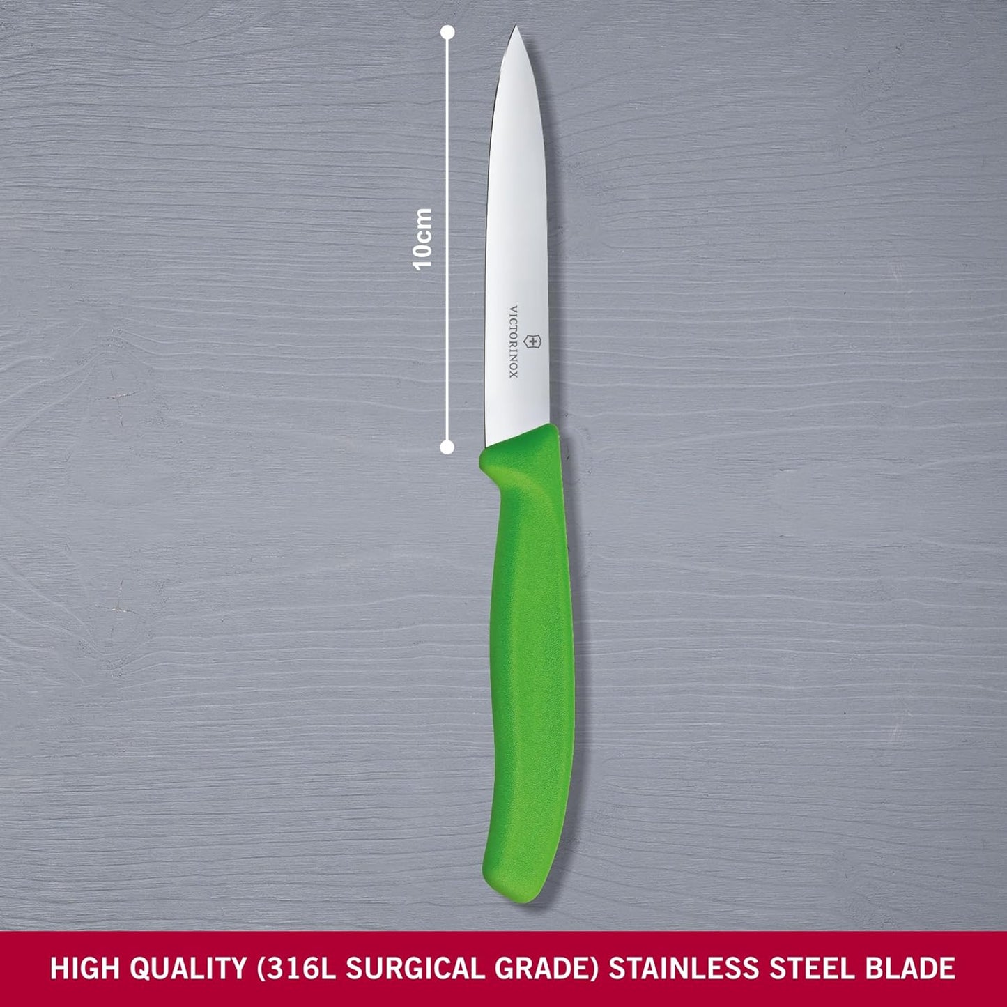 Swiss Classic Paring Knife Green 10cm boatyardmalaysia