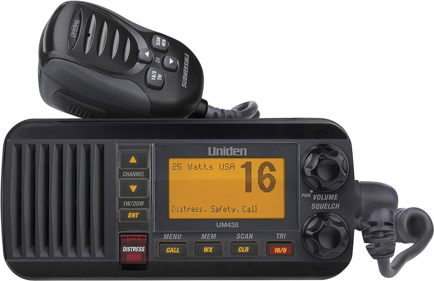 Uniden UM435 Fixed Mount VHF Radio Black