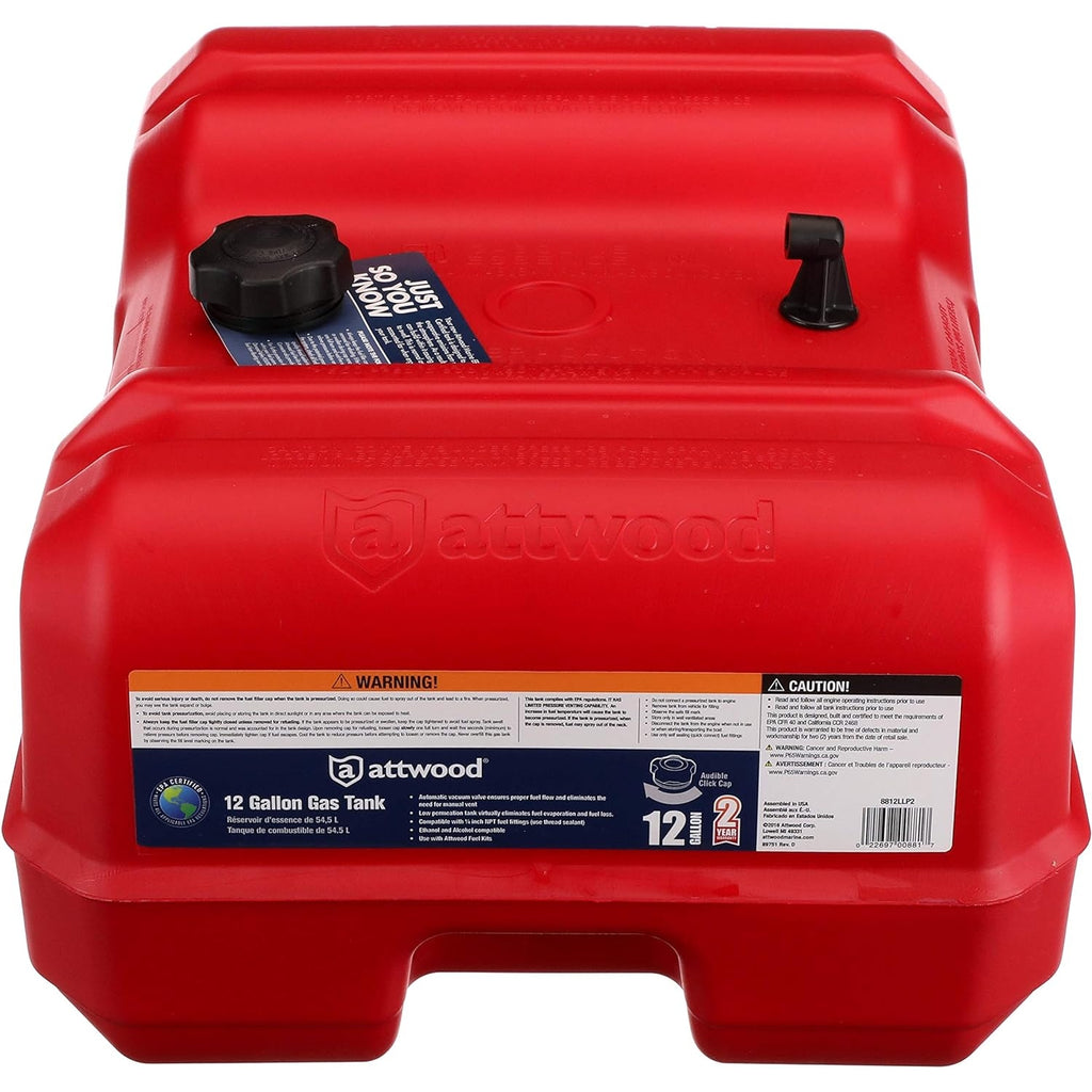 Attwood 12-Gallon Fuel Tank EPA-Compliant Low-Profile - Boatyard Malaysia