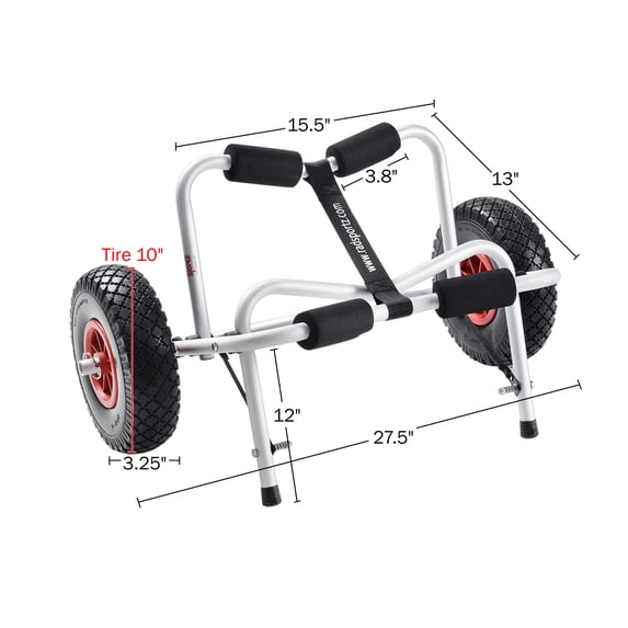 Boatyard Malaysia Kayak Trolley Red Wheel - Boatyard Malaysia