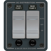 Blue Sea System 8664 WATER-RESISTANT BILGE PANEL 2 CONTURA SWITCHES - Boatyard Malaysia