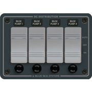 Blue Sea System 8666 WATER-RESISTANT BILGE PANEL 4 CONTURA SWITCHES - Boatyard Malaysia
