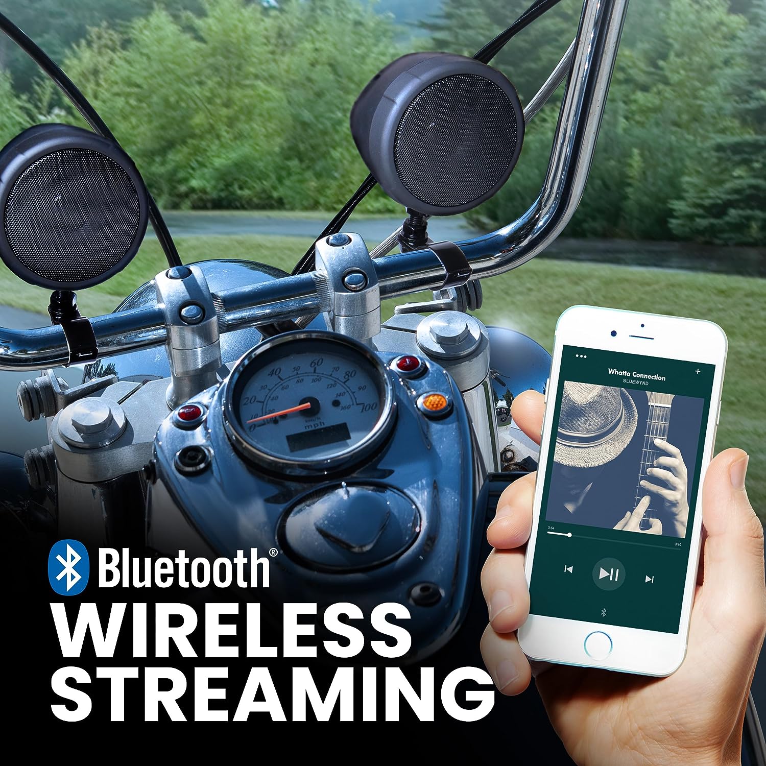 Boss Audio MCBK425BA 600W Motorcycle/ATV Sound System W/Bluetooth - Black - Boatyard Malaysia