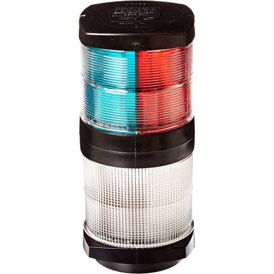 Tri-Color Navigation Light/Anchor Navigation Lamp- Incandescent - 2nm - Black Housing - 12V