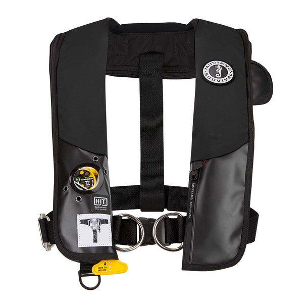 Mustang HIT Hydrostatic Inflatable PFD with Tether Point Black boatyardmalaysia