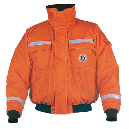 Mustang Classic Flotation Bomber Jacket With Solas Tape - Orange - Small boatyardmalaysia