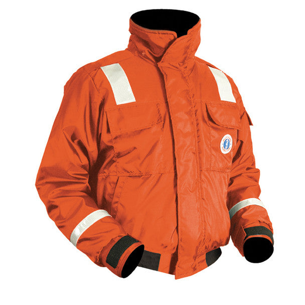 Mustang Classic Flotation Bomber Jacket With Solas Tape - Orange - XXXL boatyardmalaysia