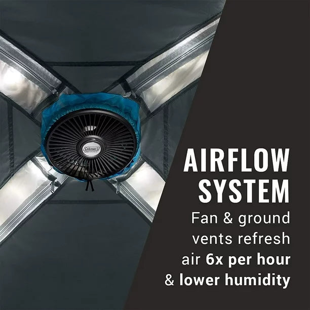 Coleman OneSource Rechargeable 4-Person Camping Dome Tent with Airflow System & LED Lighting - Boatyard Malaysia