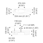 Airmar Technology B275C-LHW Wide Beam CHIRP Bronze Thru-Hull Transducer - Boatyard Malaysia