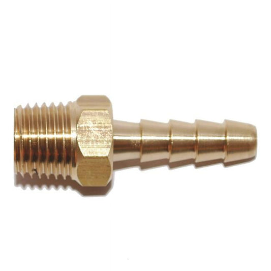 Attwood 14540-6 Universal Straight Brass Adapter – 1/4″ Male NPT x 3/8″ Barb