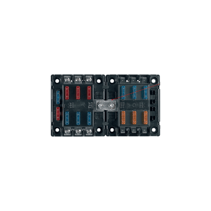 ATC Six Way Fuse Holder and Screw Terminals with Cover and Link boatyardmalaysia