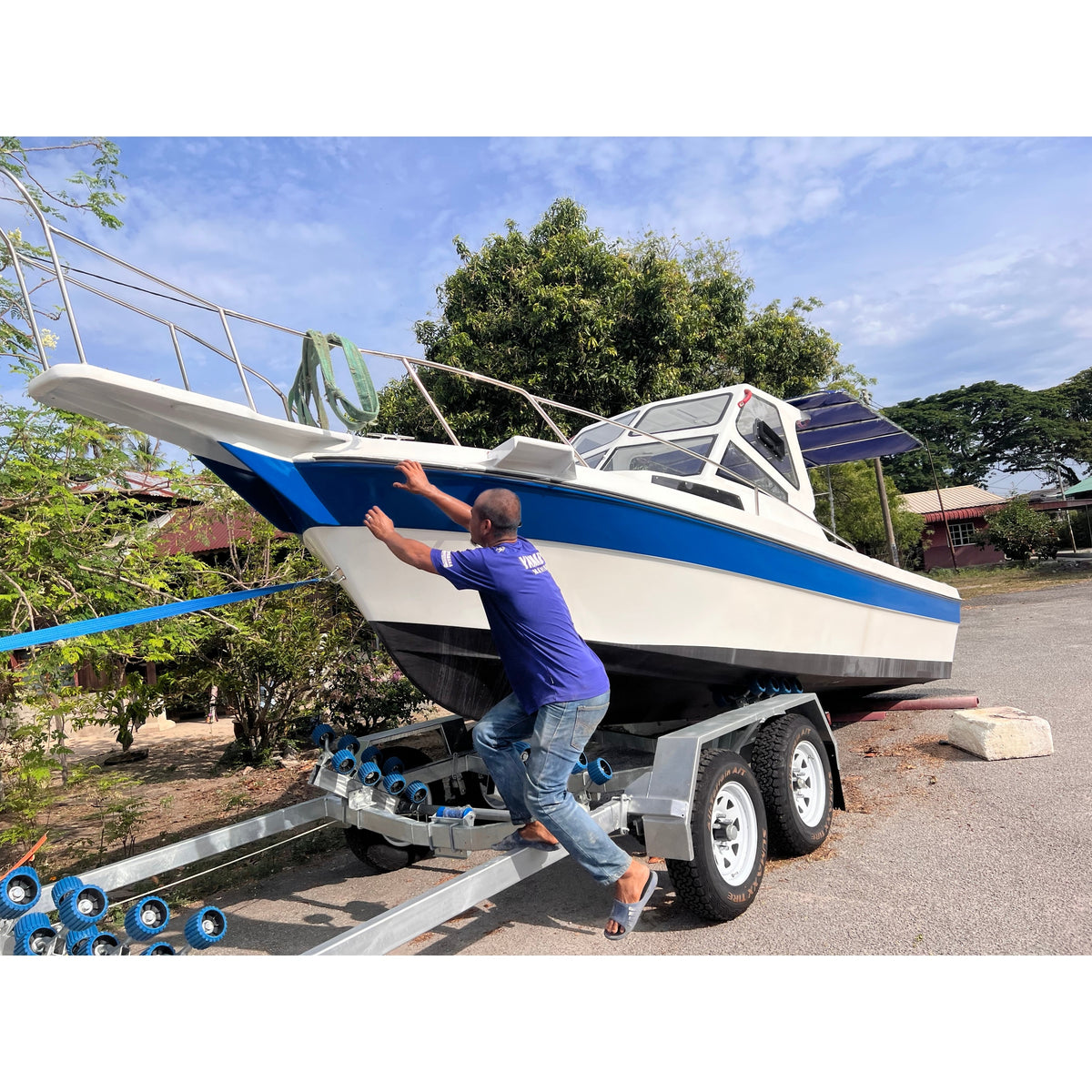 TMC Double Axle 9M Trailer - Boatyard Malaysia