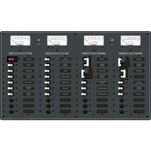 Blue Sea System 8186 BREAKER PANEL 20-12V 20-230AC - Boatyard Malaysia