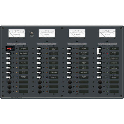 Blue Sea System 8195 BREAKER PANEL 30-12V 10-230AC - Boatyard Malaysia