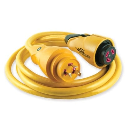 Marinco CS30-12 EEL Shore Power Cordset 30A 125V 12' Yellow - Boatyard Malaysia