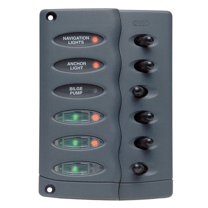 Contour Switch Panel, Waterproof 6 Way boatyardmalaysia