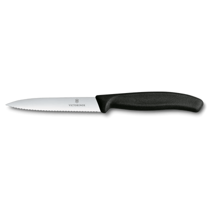 Swiss Classic Wavy Paring Knife Black 10cm boatyardmalaysia